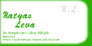 matyas leva business card